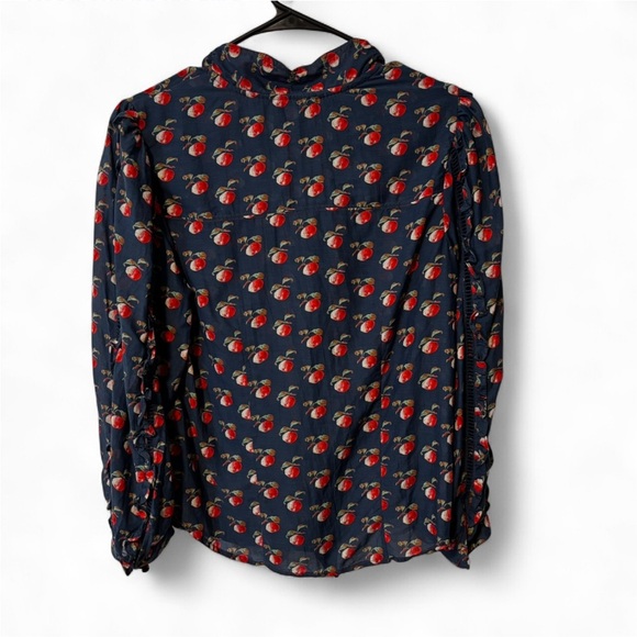 Maeve by Anthropologie | Apple Print Balloon Sleeve Blouse | 4 - Picture 7 of 12